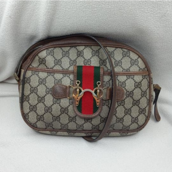 Authentic Vintage Gucci GG Monogram Supreme Sherry Web Ophidia Shoulder Bag